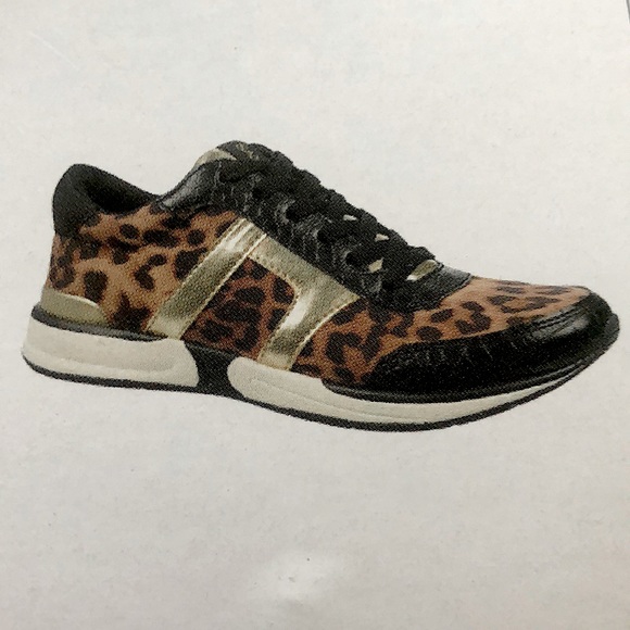 Sam & Libby Dawson leopard cheetah print sneakers - Picture 1 of 9
